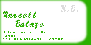 marcell balazs business card